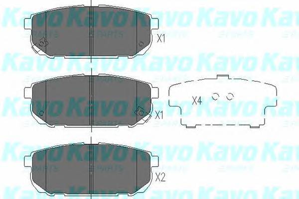 KAVO PARTS KBP-4015 Комплект тормозных колодок,