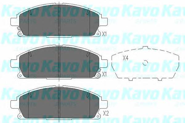 KAVO PARTS KBP-6515 Комплект гальмівних колодок,