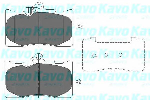 KAVO PARTS KBP-9085 Комплект тормозных колодок,
