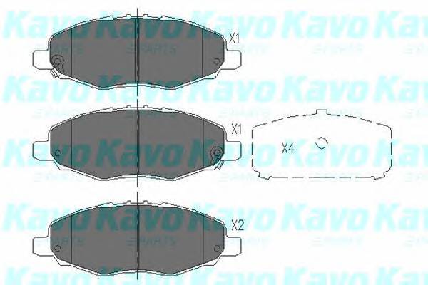 KAVO PARTS KBP-9093 Комплект тормозных колодок,