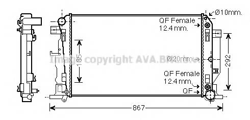 AVA QUALITY COOLING MS2445 Радиатор, охлаждение двигателя