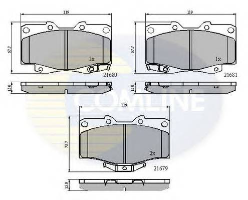 COMLINE CBP3333 Комплект тормозных колодок,