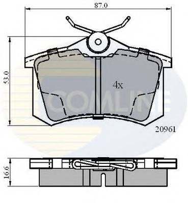 COMLINE CBP0797 Комплект тормозных колодок,