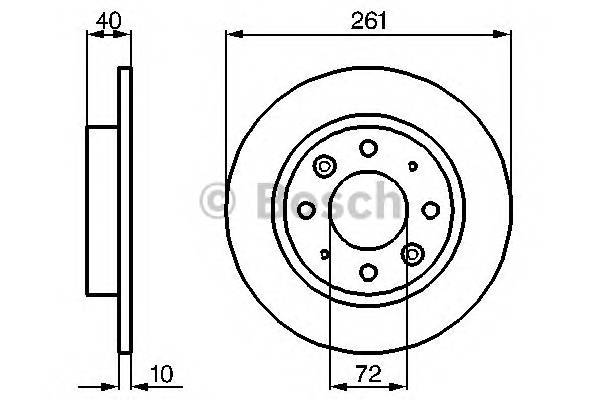 BOSCH 0 986 479 018 Тормозной диск