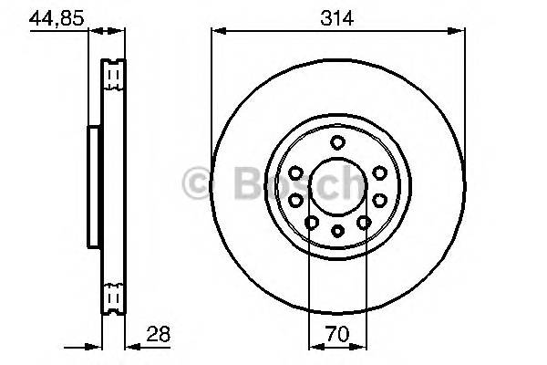 BOSCH 0 986 479 143 Гальмівний диск