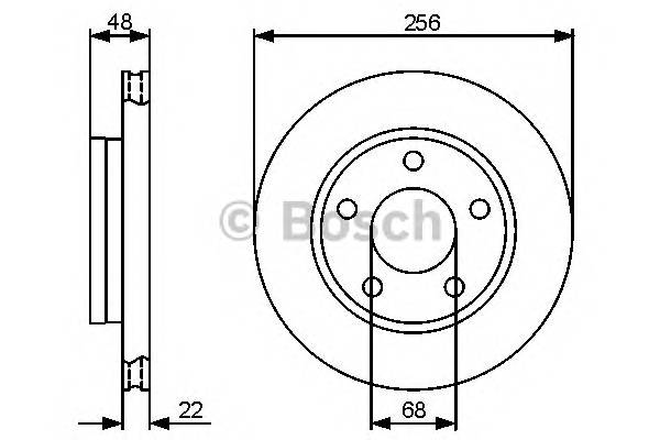 BOSCH 0 986 479 463 Гальмівний диск