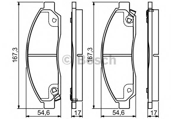 BOSCH 0 986 495 159 Комплект тормозных колодок,