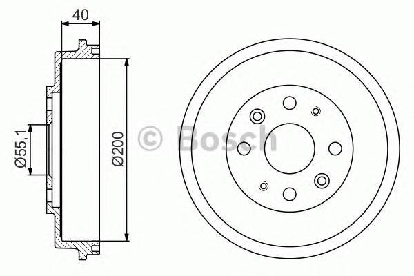 BOSCH 0 986 477 191 Тормозной барабан