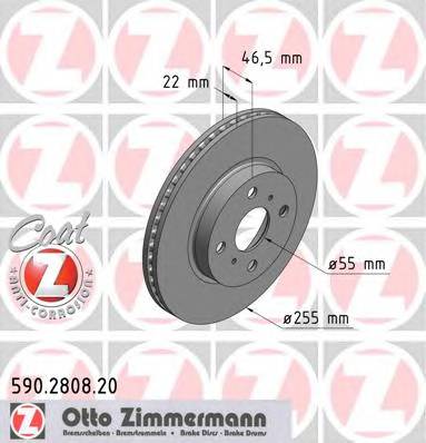 ZIMMERMANN 590.2808.20 Гальмівний диск