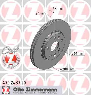 ZIMMERMANN 470.2437.20 Тормозной диск
