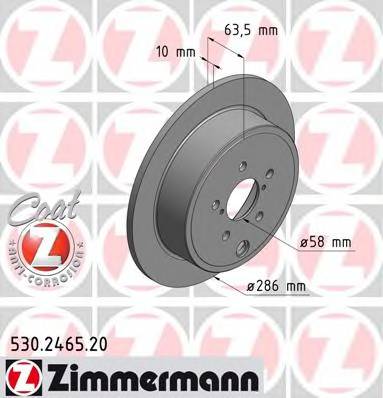 ZIMMERMANN 530.2465.20 Тормозной диск