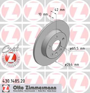 ZIMMERMANN 430.1485.20 Тормозной диск