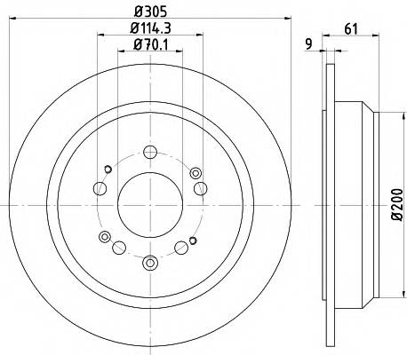 HELLA 8DD 355 116-111 Тормозной диск