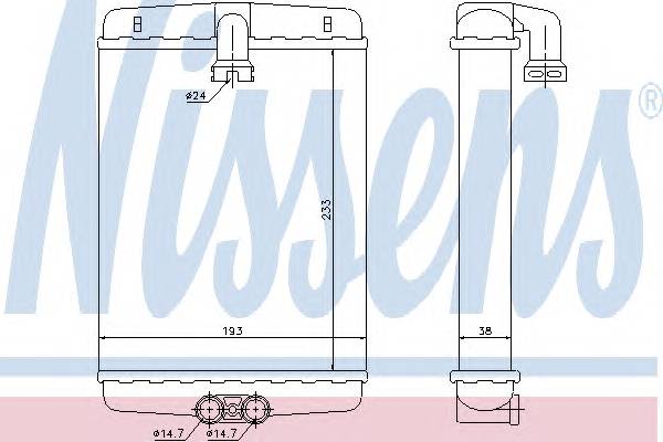 NISSENS 72013 Теплообмінник, опалення салону