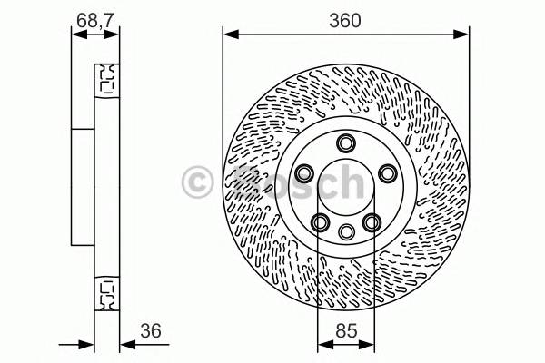 BOSCH 0986479B13 Тормозной диск