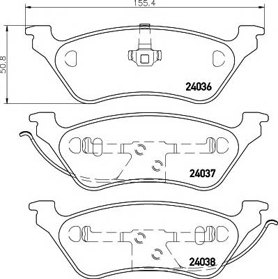 TEXTAR 2403601 Комплект тормозных колодок,