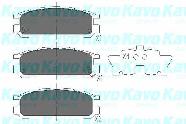 KAVO PARTS KBP-8016 Комплект гальмівних колодок,