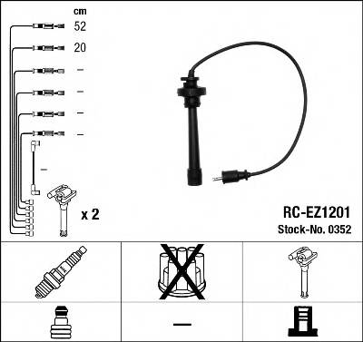 NGK 0352 Комплект проводов зажигания