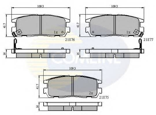 COMLINE CBP3461 Комплект тормозных колодок,