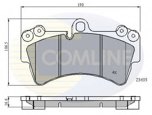 COMLINE CBP01315 Комплект тормозных колодок,