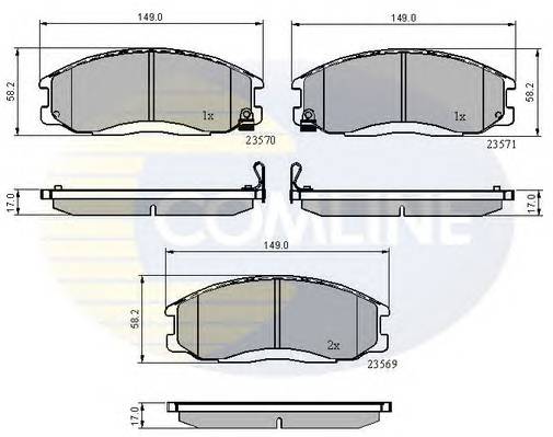 COMLINE CBP3938 Комплект тормозных колодок,