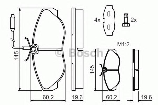 BOSCH 0 986 424 030 Комплект тормозных колодок,