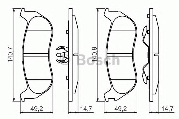 BOSCH 0 986 494 419 Комплект гальмівних колодок,