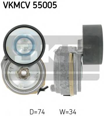 SKF VKMCV 55005 Натяжний ролик, полікліновий