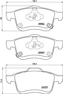 BREMBO P23155 KLOCKI HAMULCOWE. FIAT