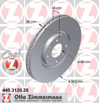 ZIMMERMANN 440.3120.20 Тормозной диск