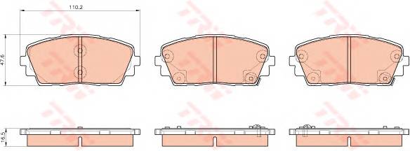 TRW GDB3535 Комплект тормозных колодок,