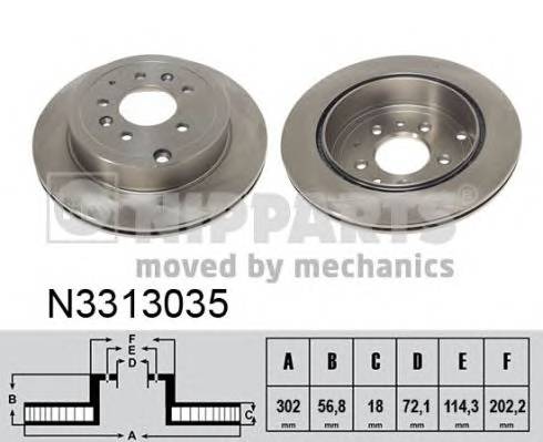 NIPPARTS N3313035 Гальмівний диск