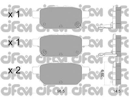 CIFAM 822-915-0 Комплект гальмівних колодок,