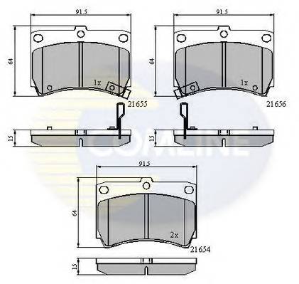 COMLINE CBP3245 Комплект гальмівних колодок,