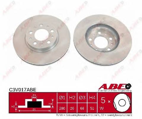 ABE C3V017ABE Тормозной диск