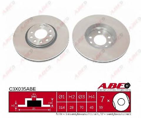 ABE C3X035ABE Тормозной диск
