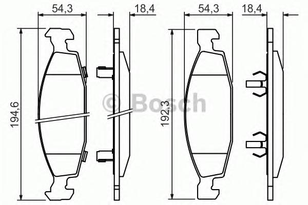 BOSCH 0 986 424 666 Комплект тормозных колодок,