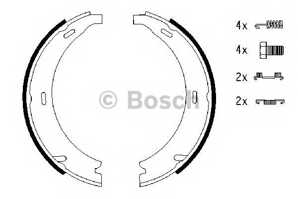 BOSCH 0 986 487 543 Комплект гальмівних колодок,