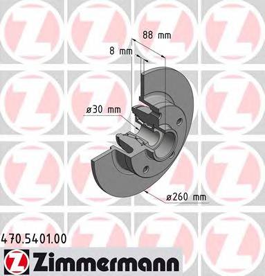 ZIMMERMANN 470.5401.00 Тормозной диск