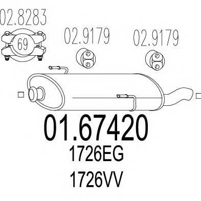 MTS 01.67420 Глушник вихлопних газів