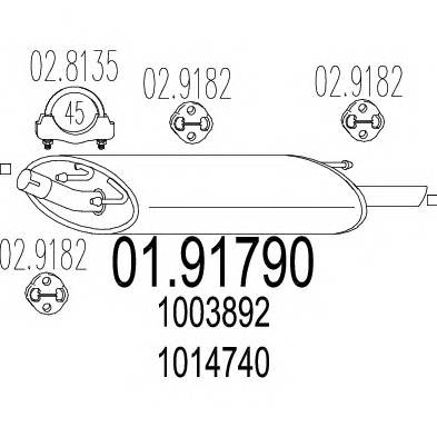 MTS 01.91790 Глушник вихлопних газів