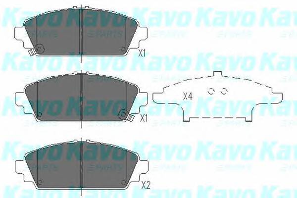 KAVO PARTS KBP-2010 Комплект гальмівних колодок,