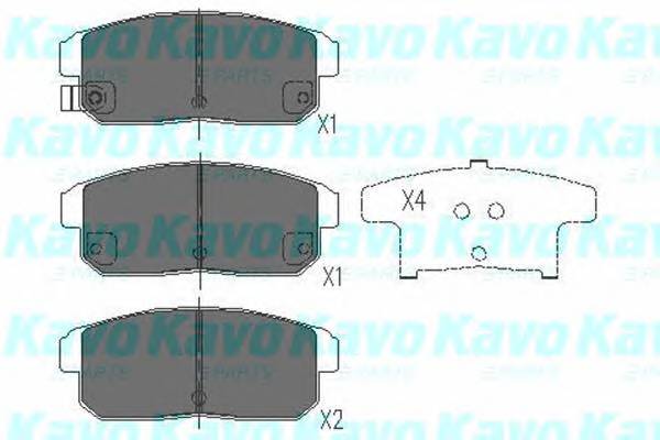 KAVO PARTS KBP-4547 Комплект гальмівних колодок,