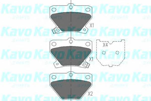 KAVO PARTS KBP-9013 Комплект гальмівних колодок,