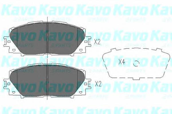 KAVO PARTS KBP-9097 Комплект гальмівних колодок,