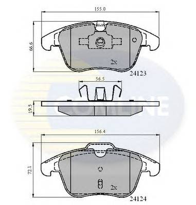 COMLINE CBP01591 Комплект тормозных колодок,