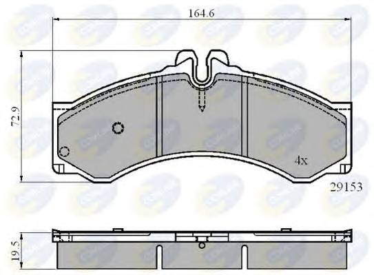 COMLINE CBP0271 Комплект гальмівних колодок,