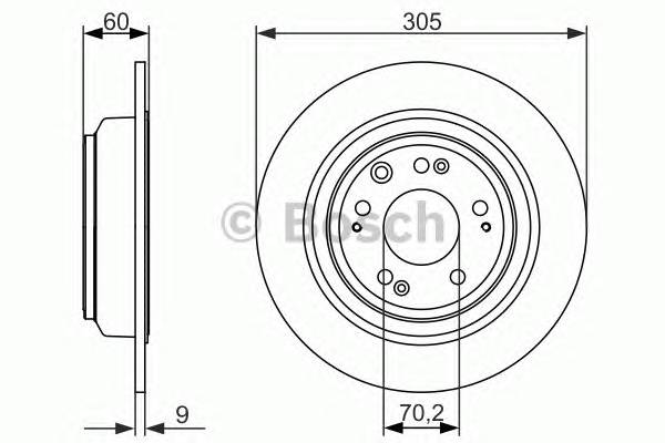 BOSCH 0 986 479 740 Тормозной диск