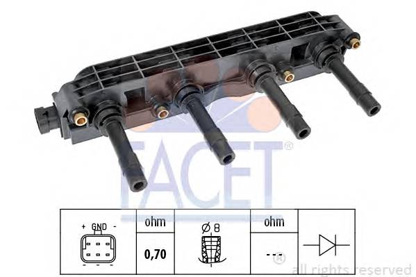 FACET 9.6299 Котушка запалювання