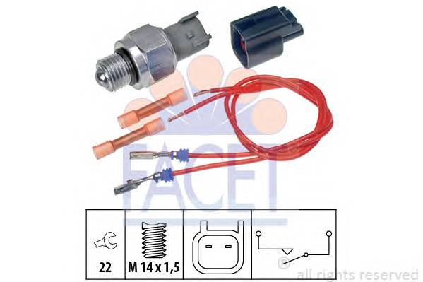 FACET 7.6274K Вимикач, фара заднього
